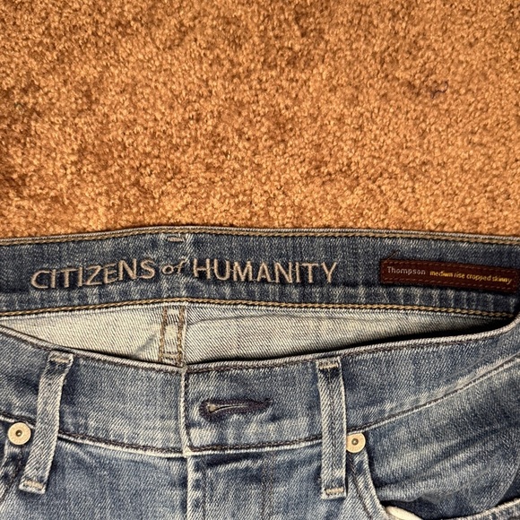 Citizens of Humanity Thompson Med Rise Cropped Skinny Denim Preloved Designer - Picture 5 of 13
